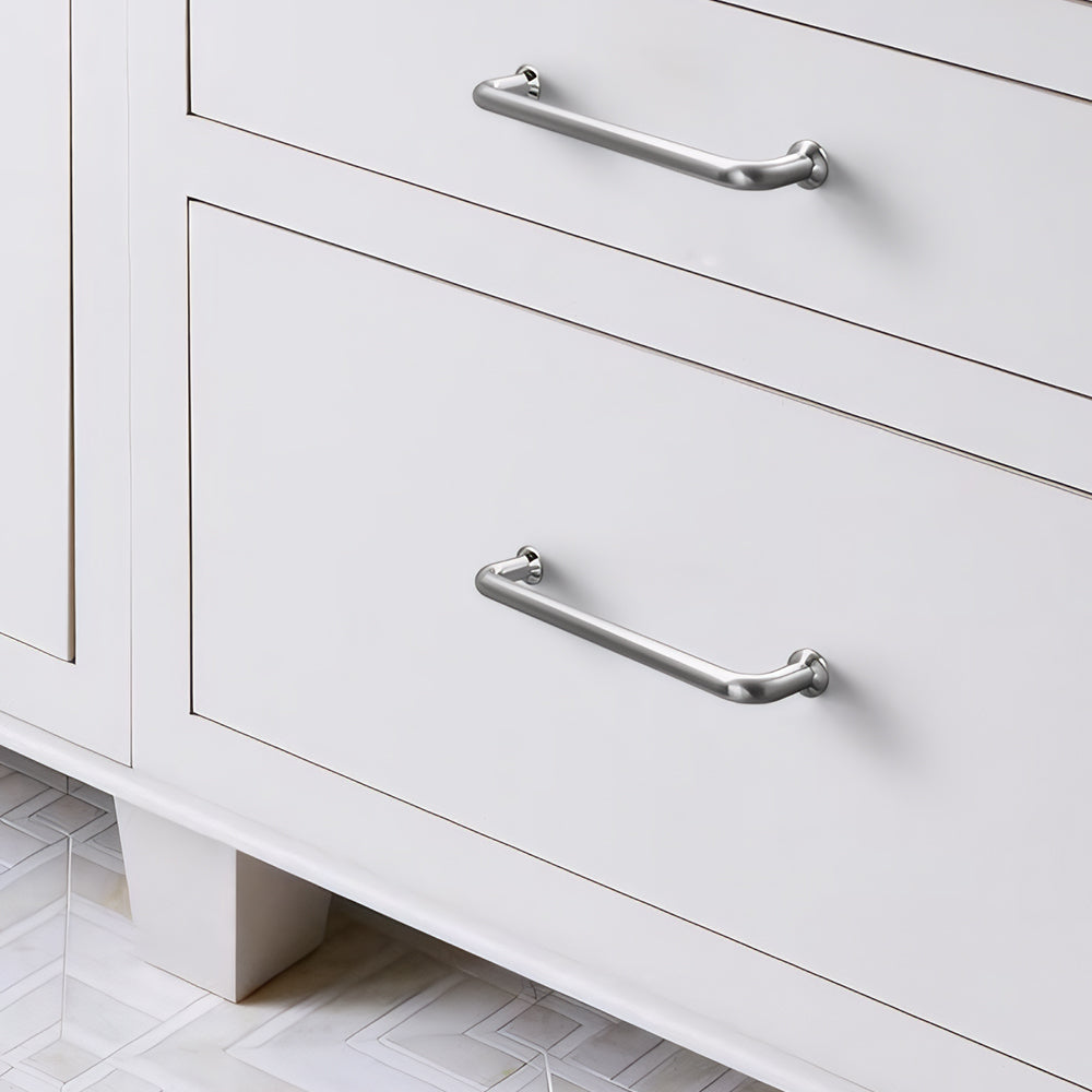Luxury Silver Nickel Brushed Wardrobe Door Cabinet Handles