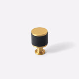 French Cowhide Brass Leather Cabinet Door Handle