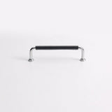 French Cowhide Brass Leather Cabinet Door Handle