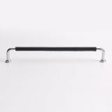French Cowhide Brass Leather Cabinet Door Handle