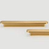 Rounded Edges Solid Brass Kitchen Cabinet Handles