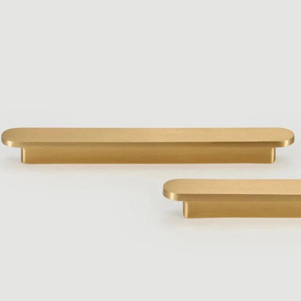 Rounded Edges Solid Brass Kitchen Cabinet Handles