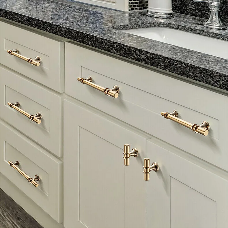 Gold Luxurious Zinc Alloy Europe Style Drawer Pulls