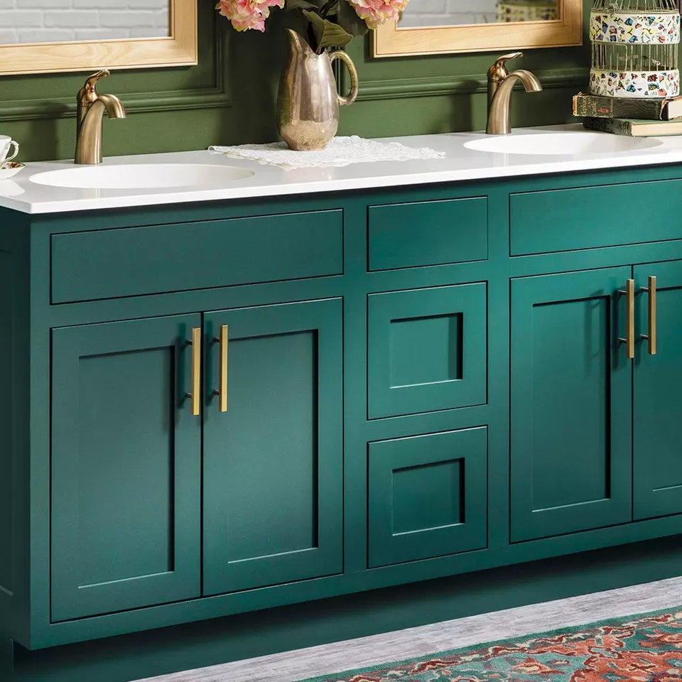 Square Brushed Gold Cabinet Pulls  For Kitchen
