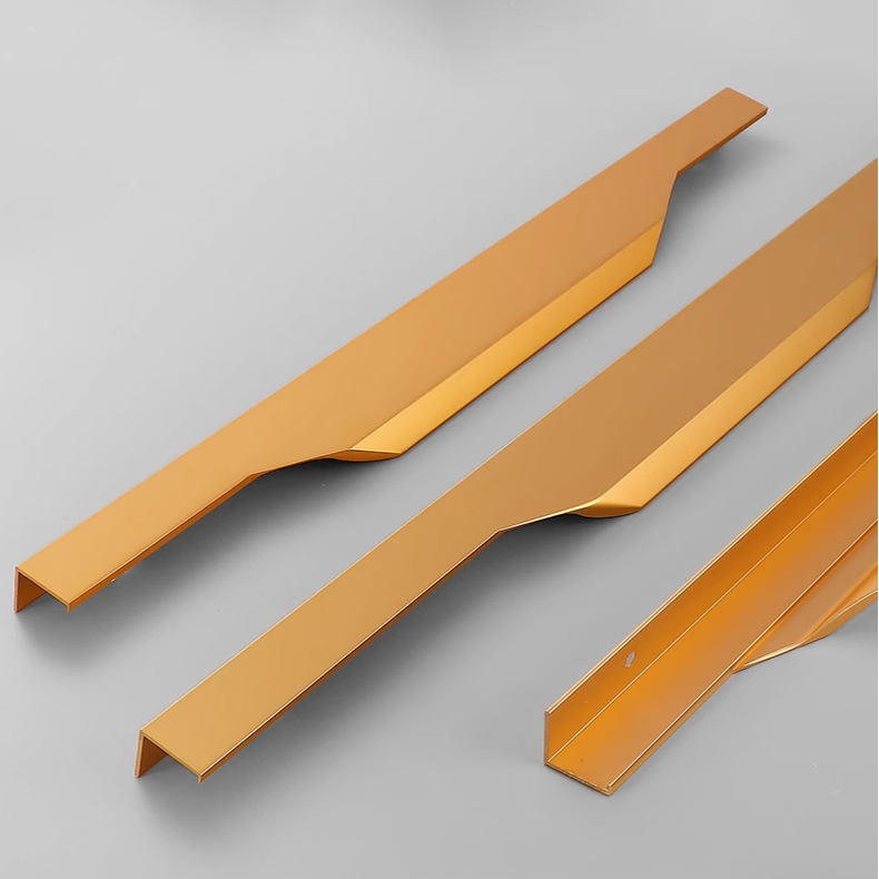 Gold Stylish Wardrobe Cabinet Finger Edge Pulls