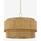 Danica Wicker Pendant — Handwoven Hanging Light with Warm Filtered Glow