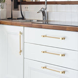 Adjustable Long Handle Liberty Hardware Cabinet Pulls Durable Brass Long Handle