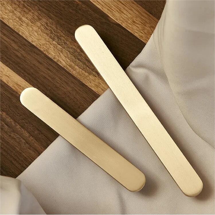 Brushed Brass Modern Gold Kitchen Door Pulls
