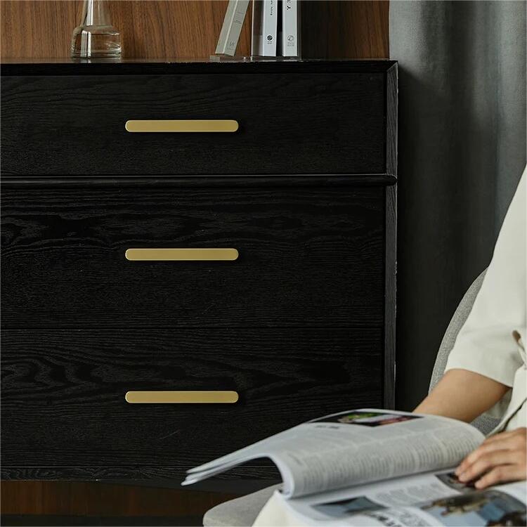 Brushed Brass Modern Gold Kitchen Door Pulls