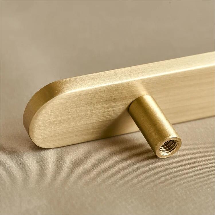 Brushed Brass Modern Gold Kitchen Door Pulls