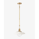 Didier Ceramic Pendant Light – Handcrafted Matte Ceramic Single Pendant with Adjustable Cord – Modern Minimalist Ceiling Fixture for Kitchen Dining Room