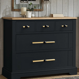 Gold & Black Semicircle Wardrobe Pulls Dresser Drawer Handles