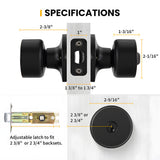 Exterior Black Keyed Door Knobs