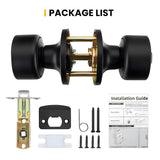 Exterior Black Keyed Door Knobs