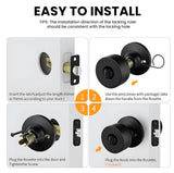 Exterior Black Keyed Door Knobs