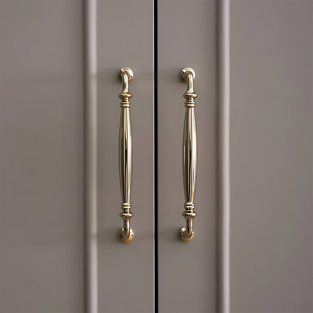 French Style Polished Solid Brass Cabinet Pulls
