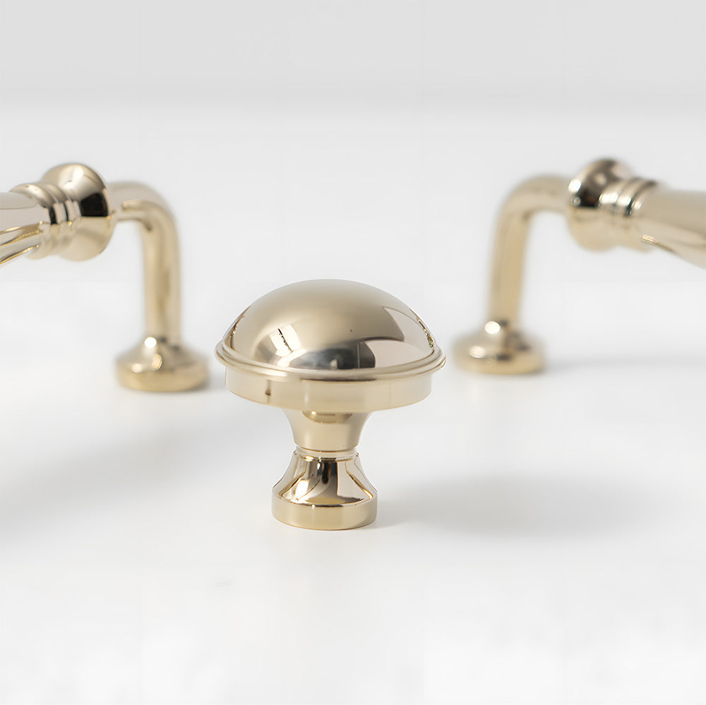 French Style Polished Solid Brass Cabinet Pulls