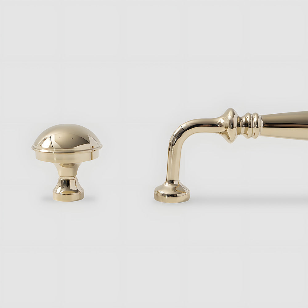 French Style Polished Solid Brass Cabinet Pulls