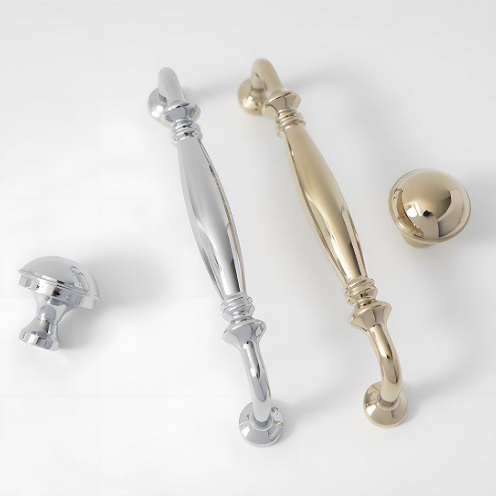 French Style Polished Solid Brass Cabinet Pulls