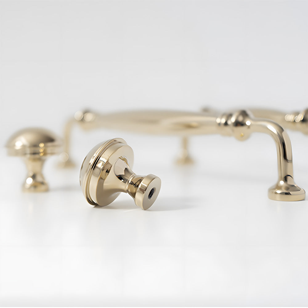 French Style Polished Solid Brass Cabinet Pulls