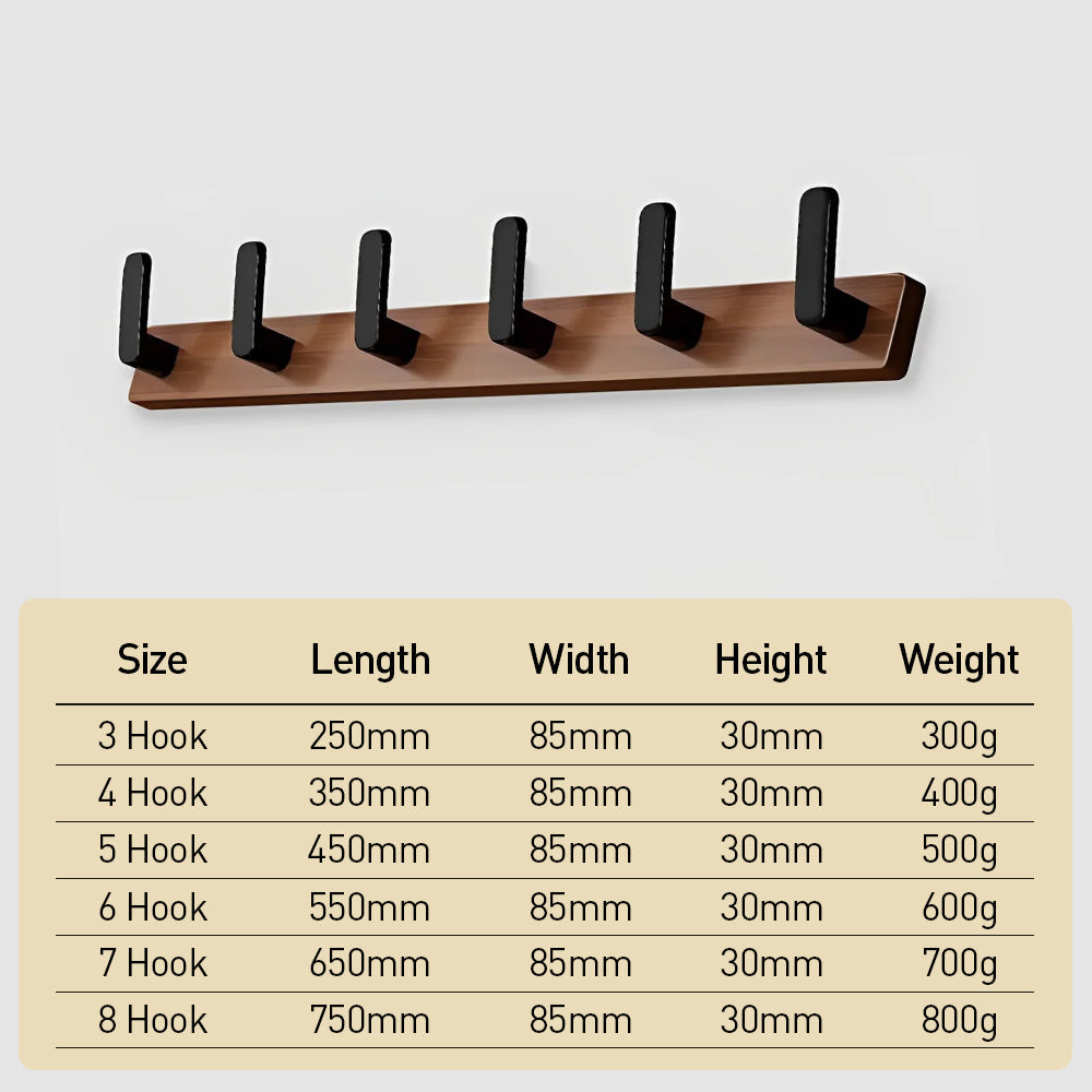 Wall Coat Hanger Light Luxury Solid Wood Coat Hook