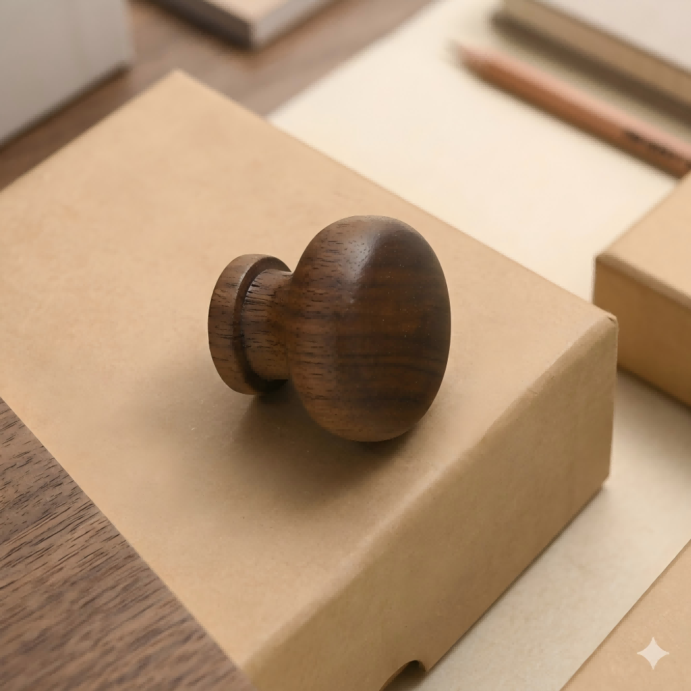 Minimalist Walnut Wood Cabinet Pulls