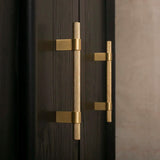 Simple Brass Cabinet Door Handle Black Gold Long Pull