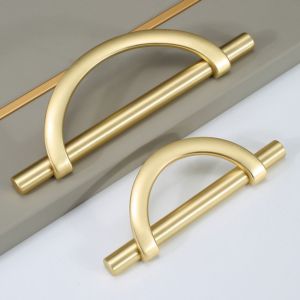 Gold Semicircle Closet Wardrobe Cupboard Handles