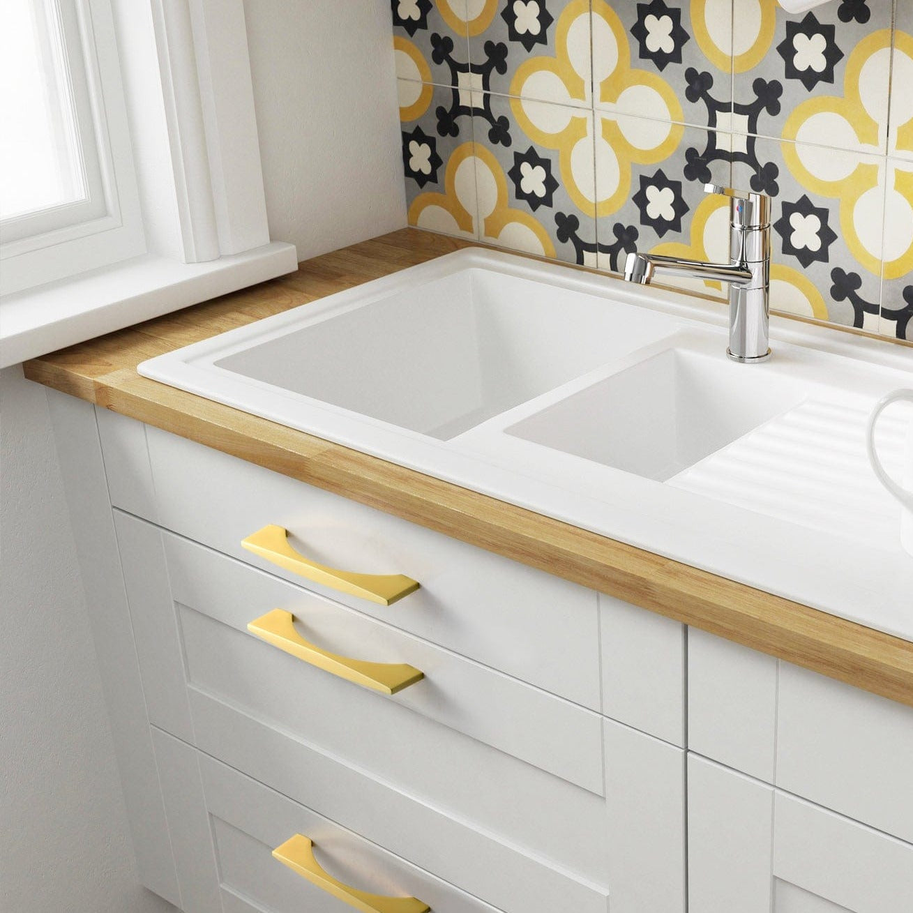 Modern Gold Brass Cabinet and Drawer Handles