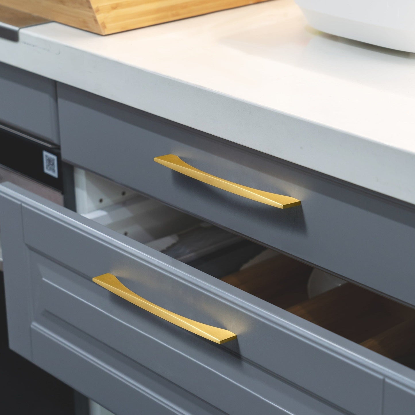 Modern Gold Brass Cabinet and Drawer Handles