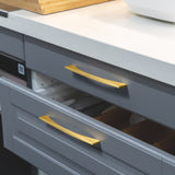 Modern Gold Brass Cabinet and Drawer Handles