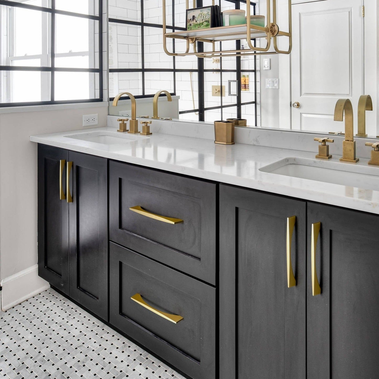 Modern Gold Brass Cabinet and Drawer Handles