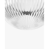 Hastings Semi-Flush Mount | Hand-Blown Ribbed Glass Antique Brass Ceiling Light