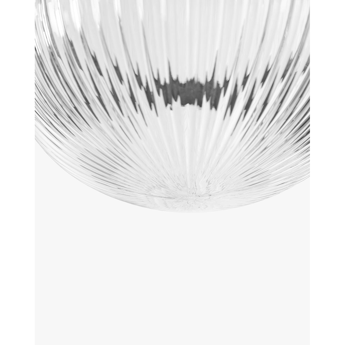 Hastings Semi-Flush Mount | Hand-Blown Ribbed Glass Antique Brass Ceiling Light