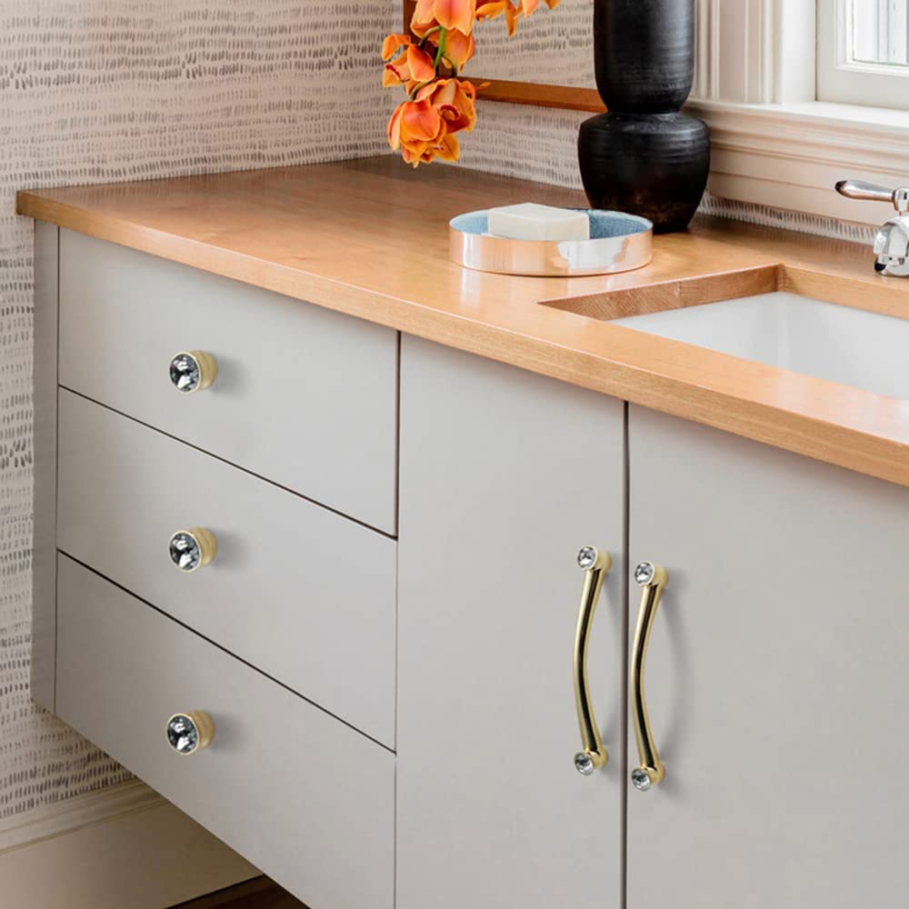 Luxury Crystal Glass Cabinet Handles
