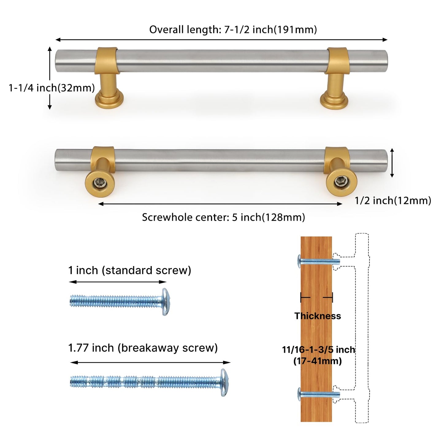 Black Gold Cabinet Handles Kitchen Cabinet Hardware