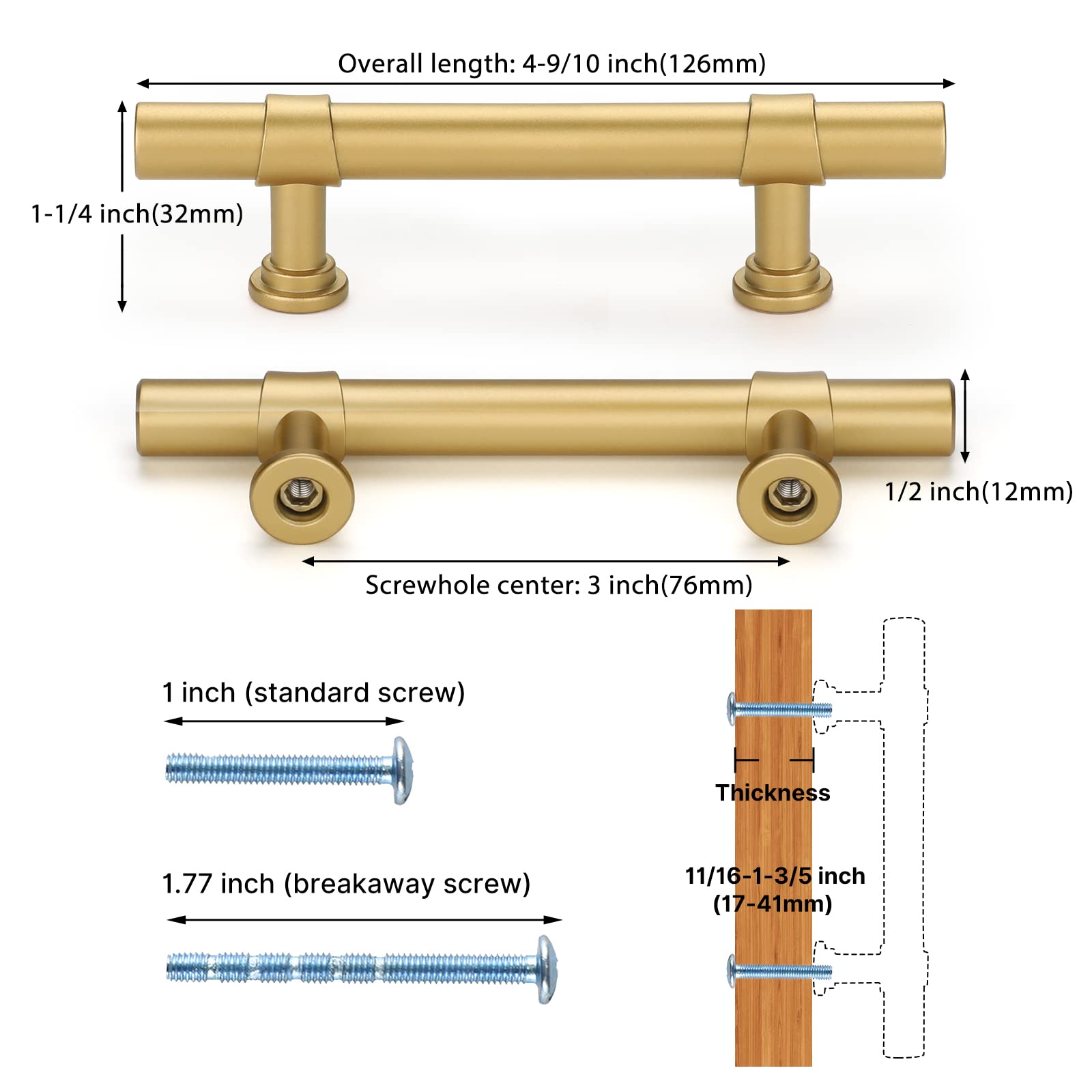 Black Gold Cabinet Handles Kitchen Cabinet Hardware