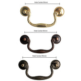 3.75" Vintage Drawer Pull Handles Drop Bail Pulls