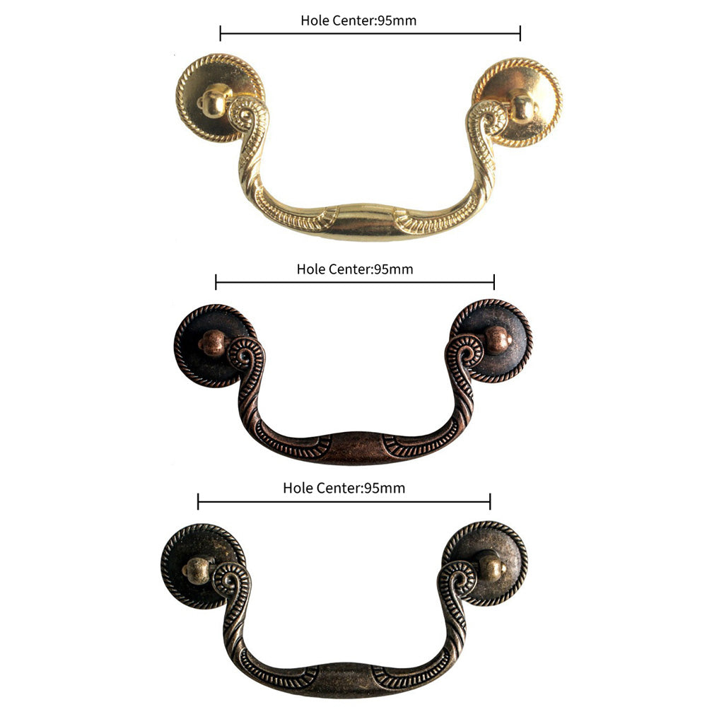 3.75" Vintage Drawer Pull Handles Drop Bail Pulls