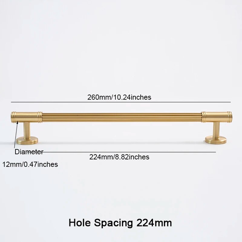 Solid Brass Drawer Pulls Wardrobe Cabinet Knobs handles