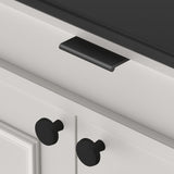 Black Kitchen Cabinet Drawer Edge Finger Pulls