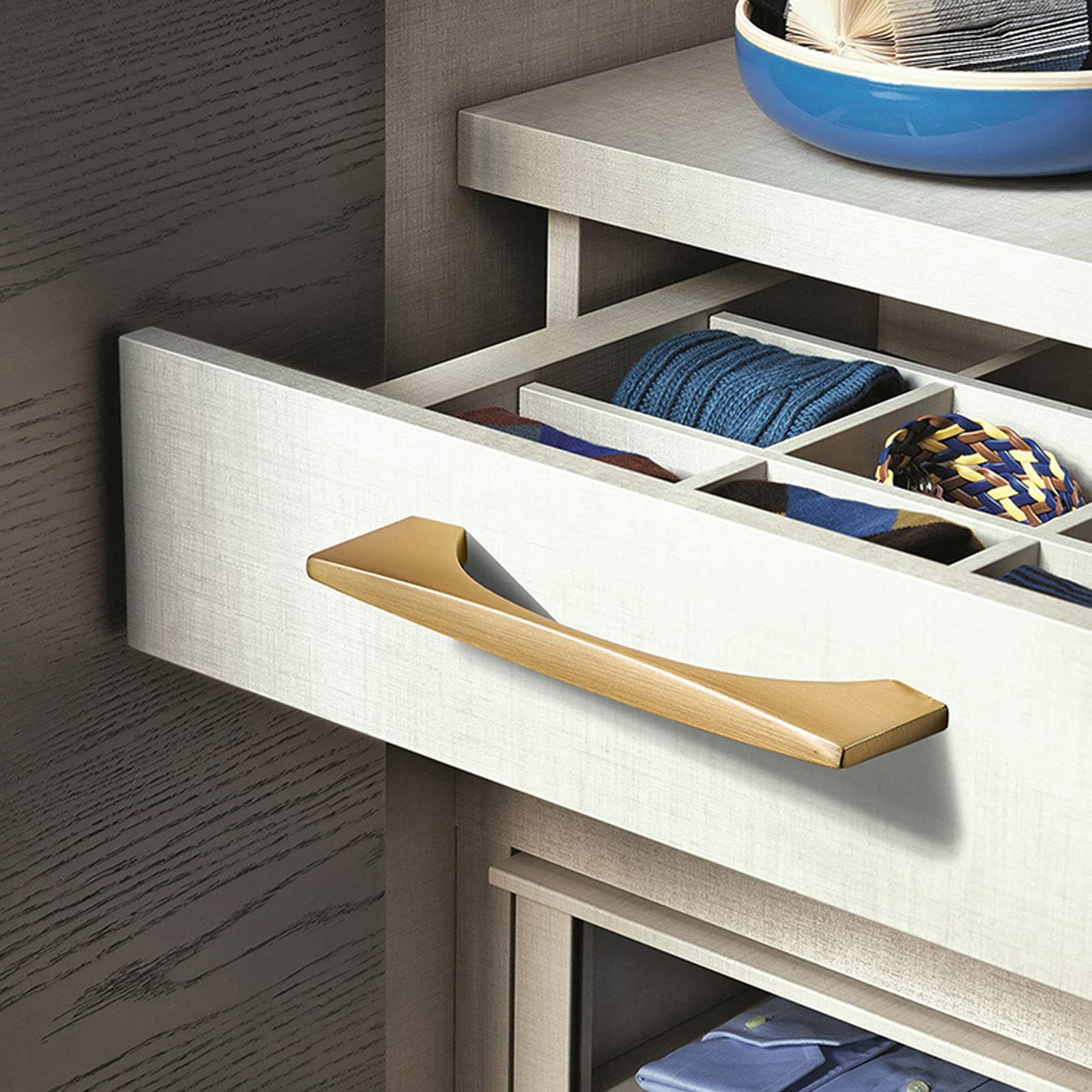 Modern Gold Brass Cabinet and Drawer Handles