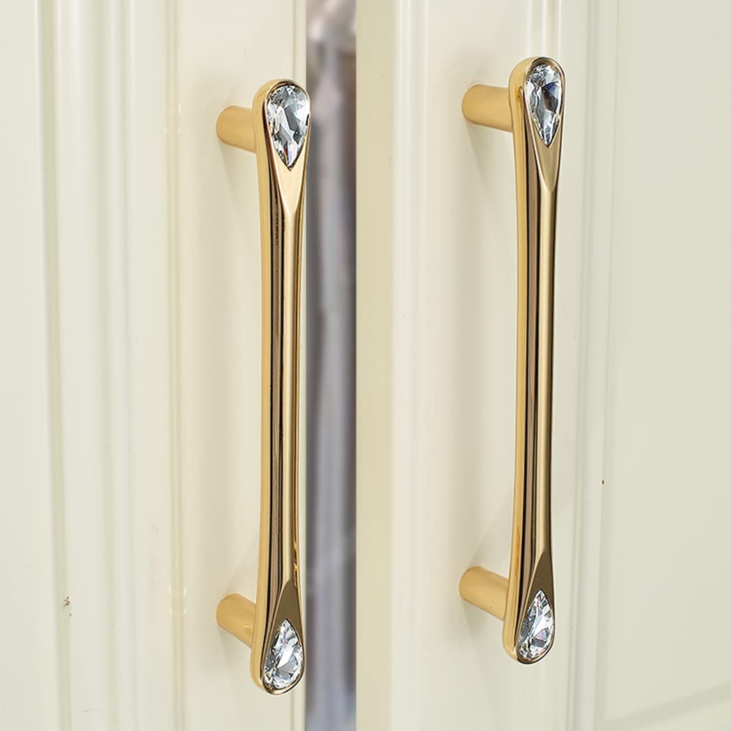 Gold Crystal Kitchen Cabinet Handles