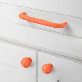 Colorful Small Double Curved Wardrobe Handles For Children's Room