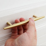 Modern Solid Brass Kitchen Cabinet Knobs and Handles