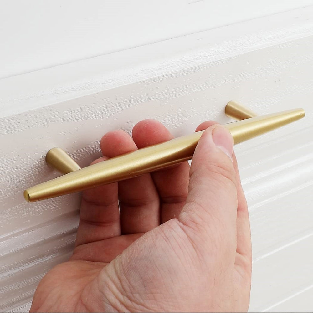 Modern Solid Brass Kitchen Cabinet Knobs and Handles