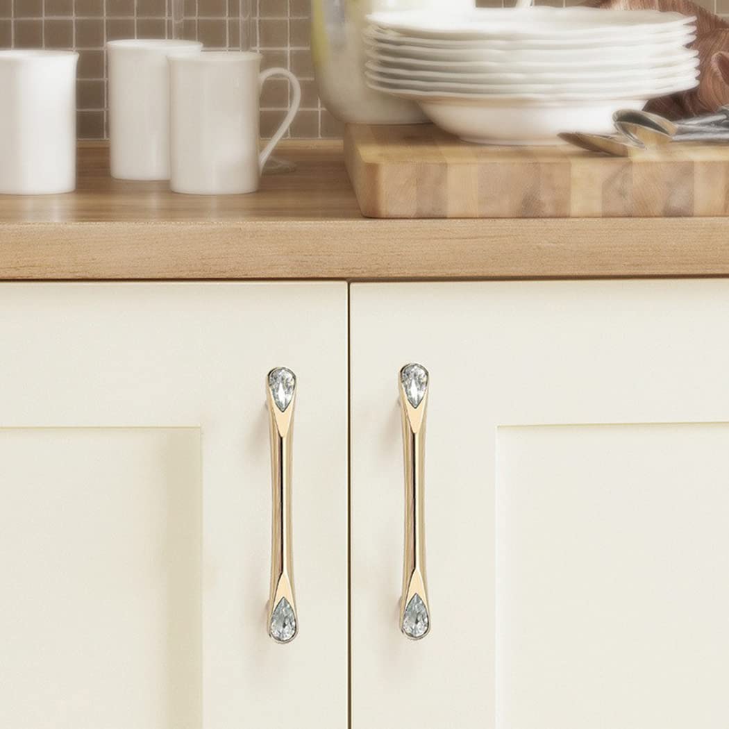 Gold Crystal Kitchen Cabinet Handles