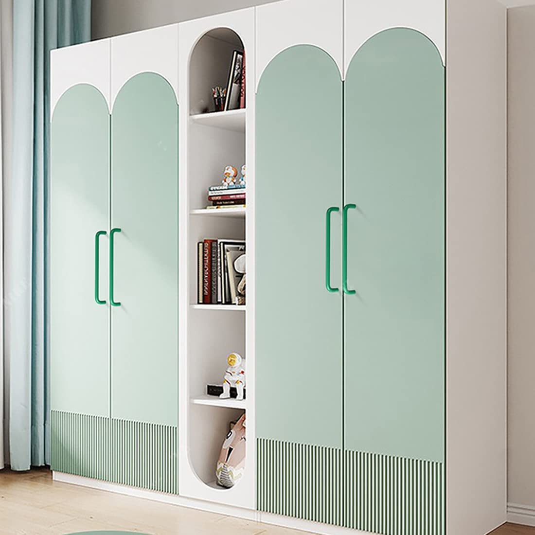 Colorful Small Double Curved Wardrobe Handles For Children's Room