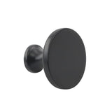 Matte Black Round Cabinet Knobs for Bathroom
