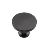 Matte Black Round Cabinet Knobs for Bathroom